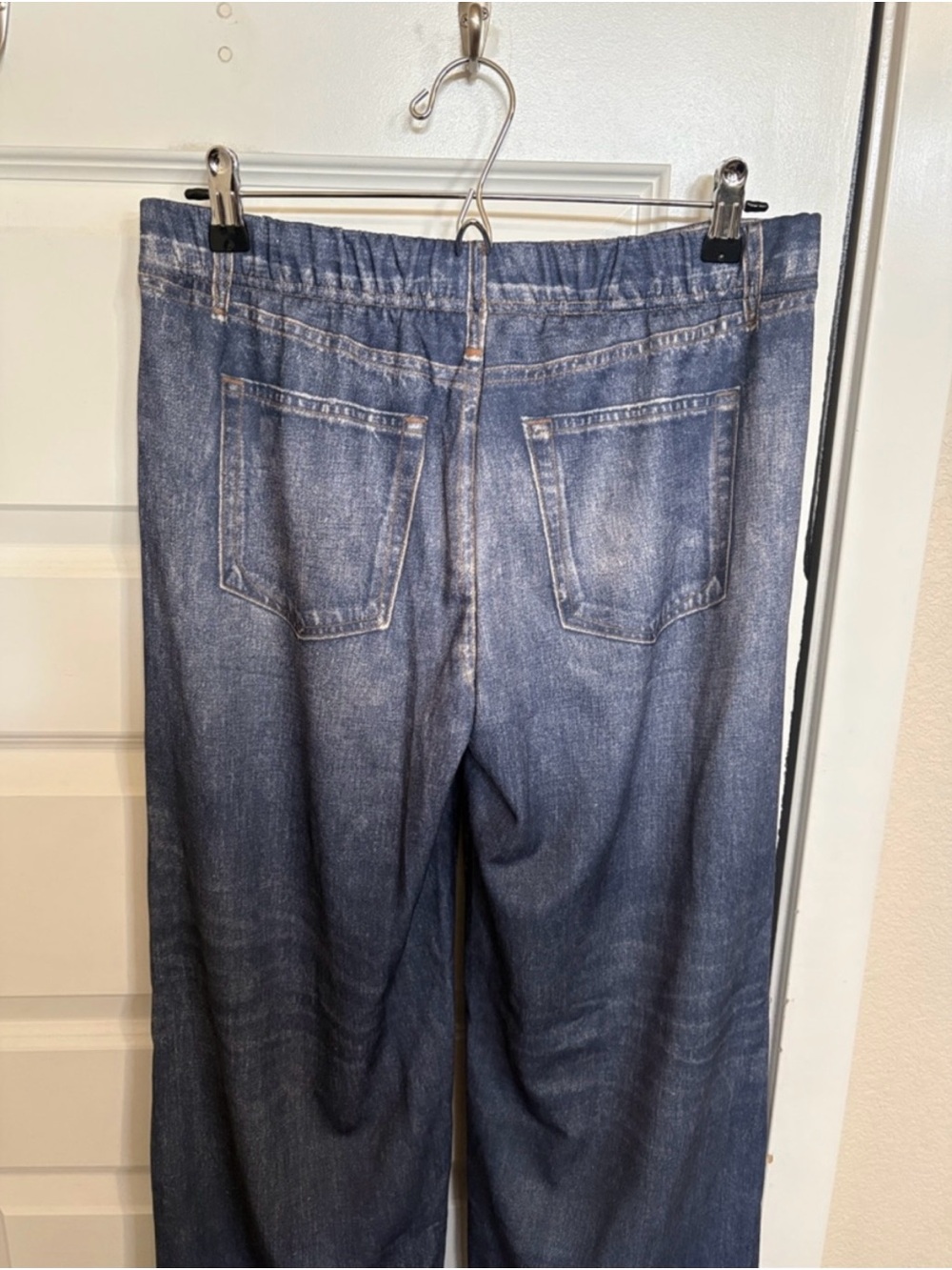 NWT Mila Rosabella Pull-On Jeans-Effect Pants in Faded Blue - Picture 4 of 5